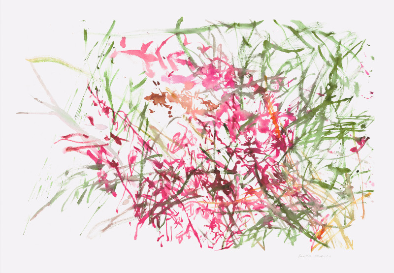 Evidences Singulières. Jean-Michel Meurice et ses amis : Zao Wou-Ki. Gaudigny - Avril 2007. 2007, impression pigmentaire sur papier, 95 x 145 cm. Collection particulière